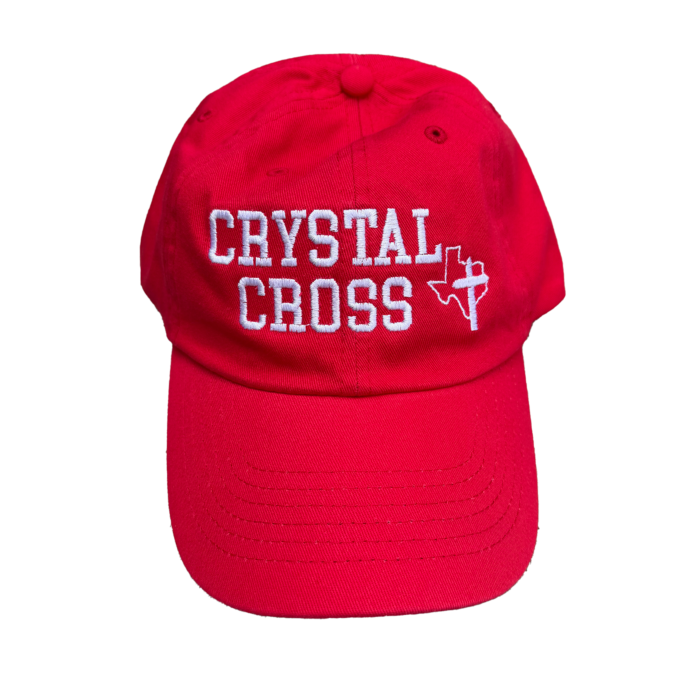 Crystal Cross Red Baseball Cap