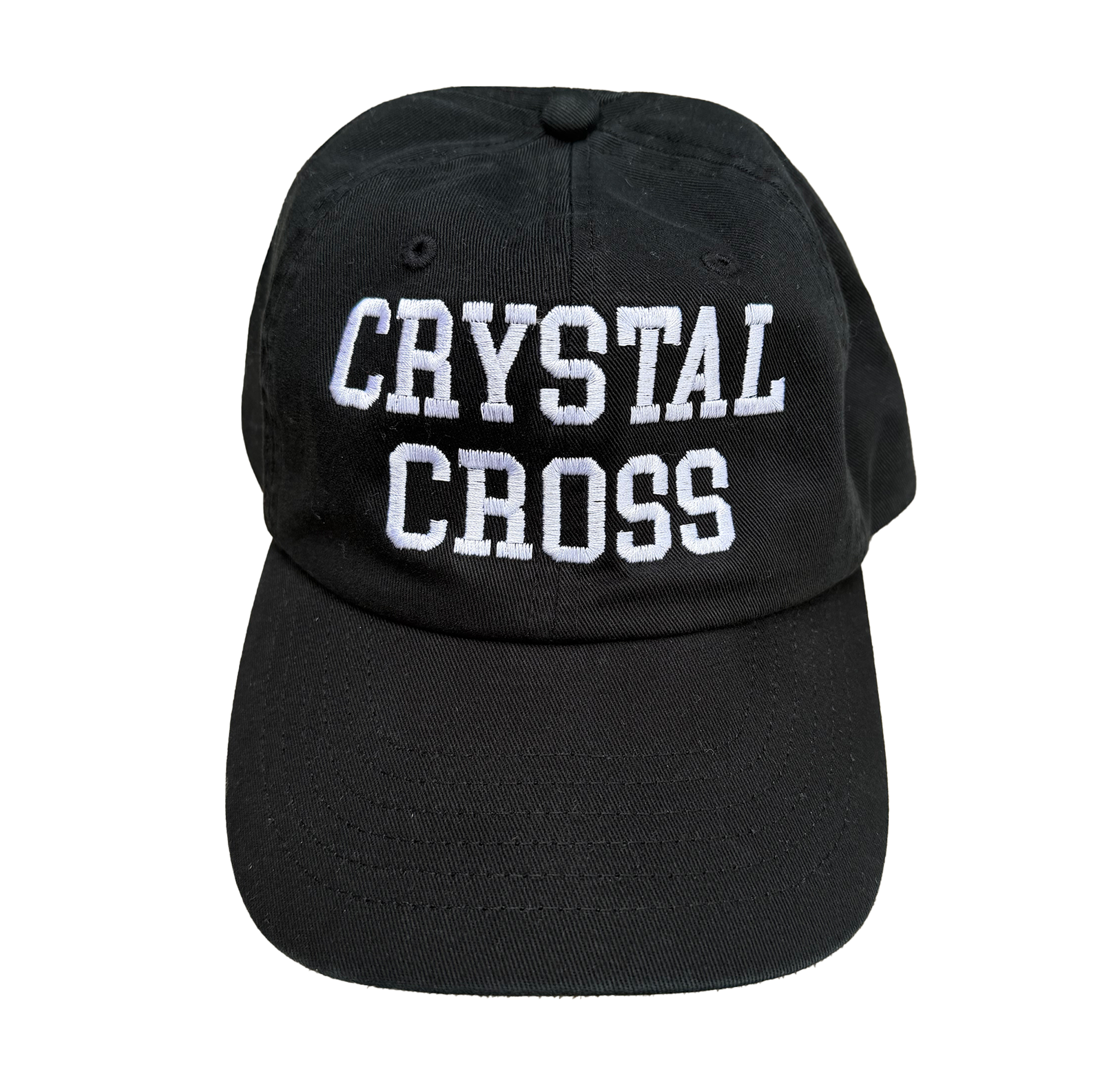 Crystal Cross Black Baseball Cap